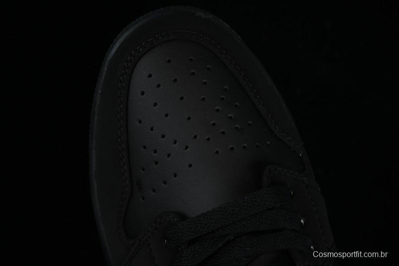 Nike Air Jordan 1 Low AJ1 Black Gold Hook Casual Sneakers - 553558-071