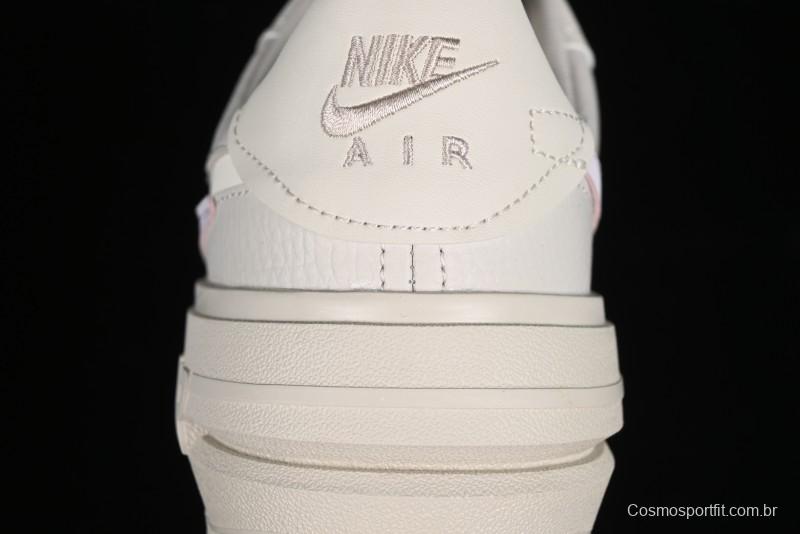 Nike Air Force 1 PLT AF ORM Triple White Low Top Casual Sneakers - DJ9946-108