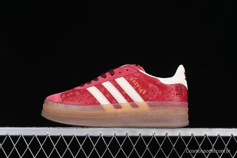 Adidas Originals Gazelle Bold JQ5977 Snake Year Limited Edition Three Stripes Platform Sneakers with Non-Slip耐磨 Low-Top - JQ5977